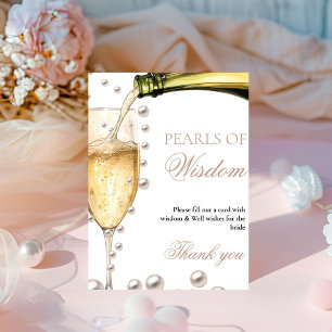 Signe De Table Perals & Prosecco nuptiale perle de sagesse