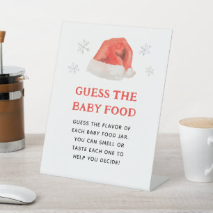 Signe De Table Père Noël Baby Holiday Baby shower Devinez The Bab