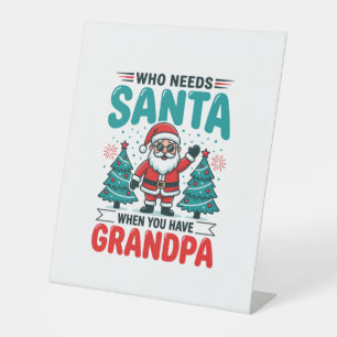 Signe De Table Père Noël Grand-père Famille
