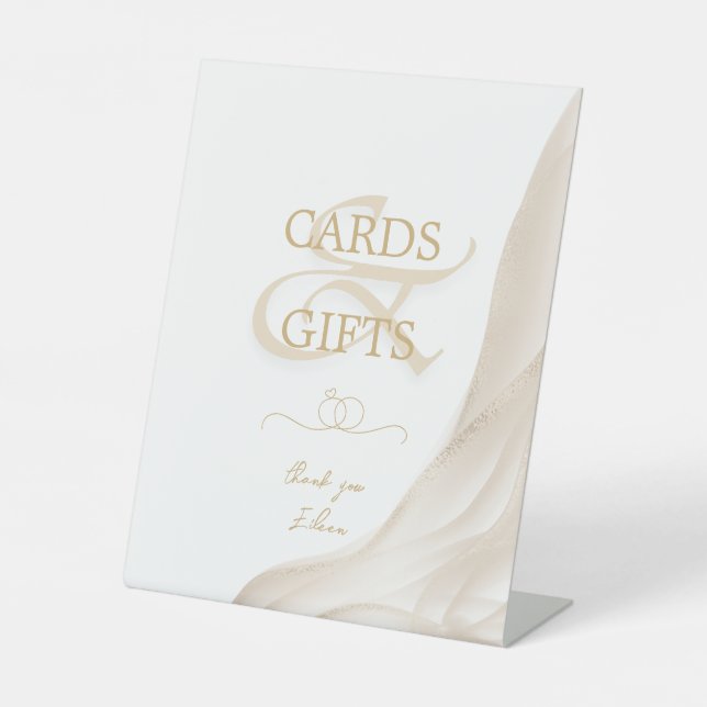 Signe De Table Perles de poursuites Cartes et cadeaux Fête des ma (Recto)