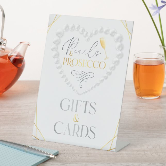 Signe De Table Perles Elegant Heart & Prosecco Gold : Lancer un M (In SItu)
