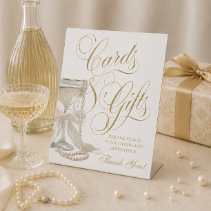 Signe De Table Perles Élégantes et Cartes & Cadeaux Prosecco