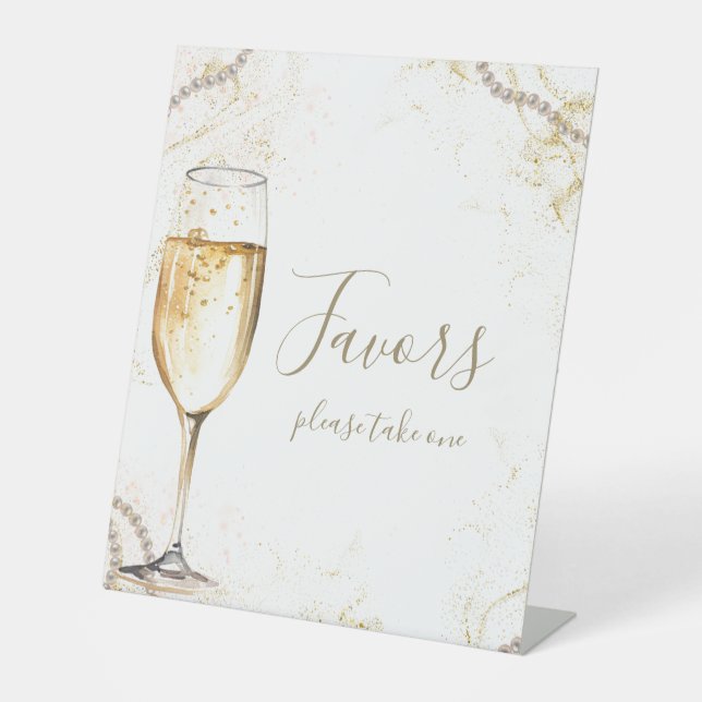 Signe De Table Perles et faveurs de Prosecco (Recto)