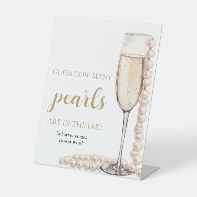 Signe De Table Perles et Procuco Devinez combien de perles jeu (Recto)