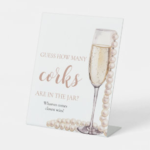 Signe De Table Perles roses et Prosecco : devine combien de bouch