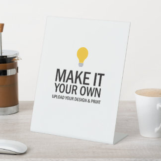 Signe De Table Personalized Tabletop Sign with Your Logo & Design