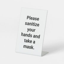 Personnalisable Sanitize mains et prendre un masqu