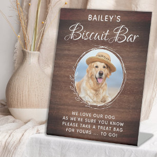 Signe De Table Personnalisé Animal Photo Biscuit Chien Traite Mar
