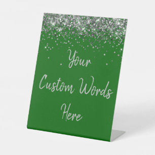 Signe De Table Personnalisé Emerald Green Anniversaire Fête Votre