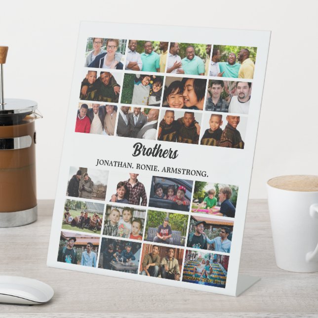 Signe De Table Personnalisé Meilleurs Amis Forever Brothers Photo (In SItu)