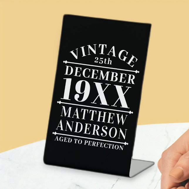 Signe De Table Personnalisé Vintage à la perfection (Créateur téléchargé)