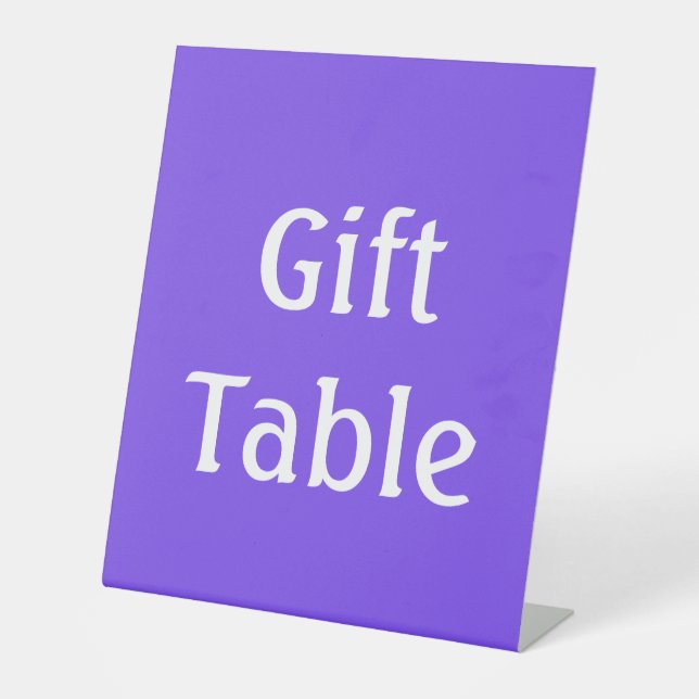 Signe De Table Personnalisé violet (Recto)