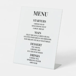 Signe De Table Personnaliser - Créez votre propre menu