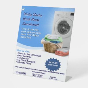 Signe De Table Personnaliser Lave-linge Service de blanchisserie 