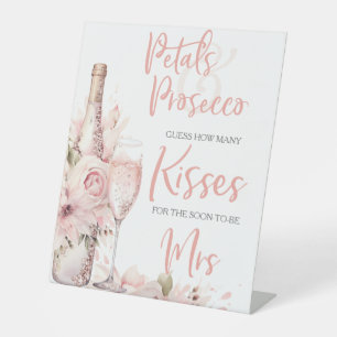Signe De Table Pétales et Prosecco Fête des mariées florale rose