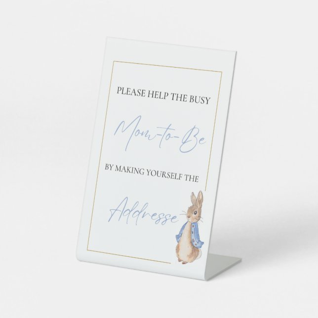 Signe De Table Peter Rabbit Addresse (Recto)