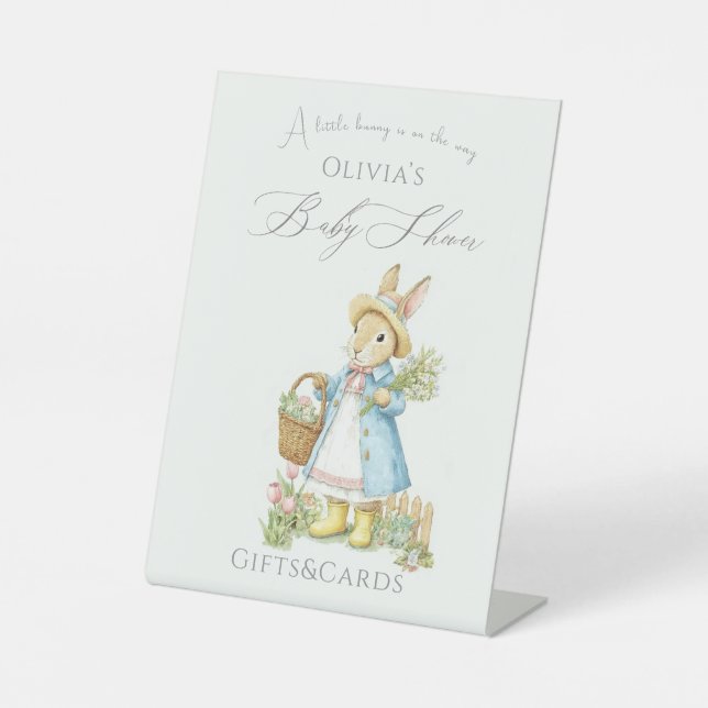 Signe De Table Peter Rabbit Garden Baby shower Cadeau&Card (Recto)