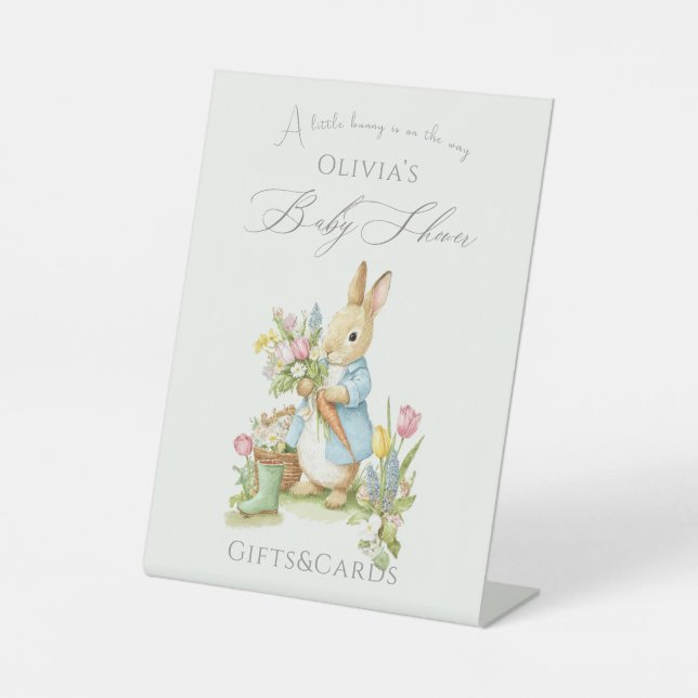 Signe De Table Peter Rabbit Garden Baby shower Cadeau&Card (Recto)
