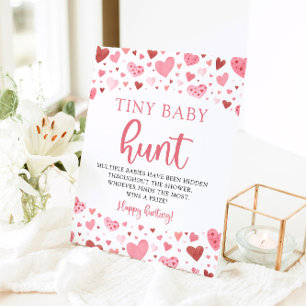 Signe De Table Petit Amoureux Minuscule Baby Hunt Baby shower Jeu