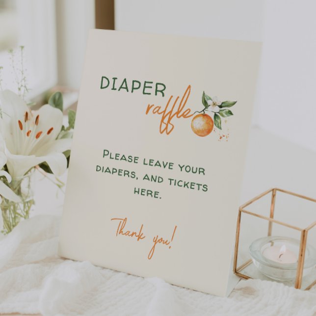 Signe De Table Petit Baby shower Citrus Cutie Barreau (Créateur téléchargé)