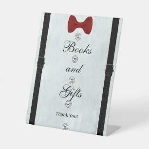 Signe De Table Petit Baby shower Gentleman moderne Livres & Cadea