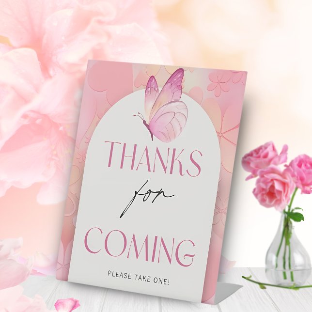 Signe De Table Petit Baby shower papillon Ne pas dire jeu de bébé (Créateur téléchargé)