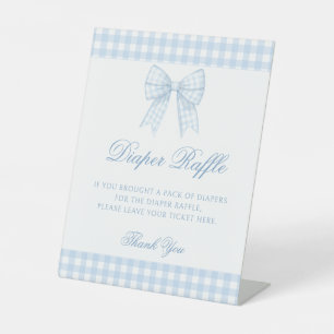 Signe De Table Petit bleu en vichy arc bébé bébé garçon tombole d