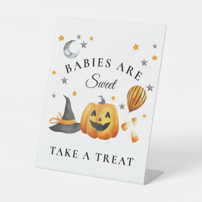 Signe De Table Petit Boo Halloween Baby showers Les bébés sont do (Recto)