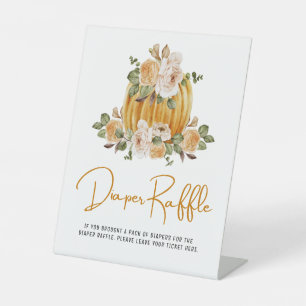 Signe De Table Petit Citrouille Baby shower d'automne