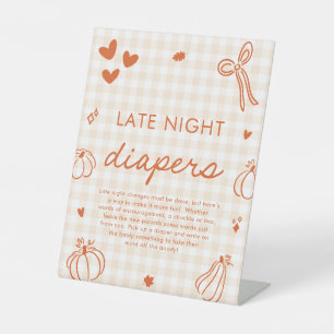 Signe De Table Petit jeu de couche pour bébé Little Pumpkin Late