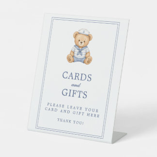 Signe De Table Petit Ours Marin Teddy Cartes et Cadeaux Marins