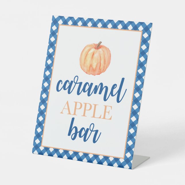 Signe De Table Petite citrouille bleue Nourriture d'anniversaire  (Recto)