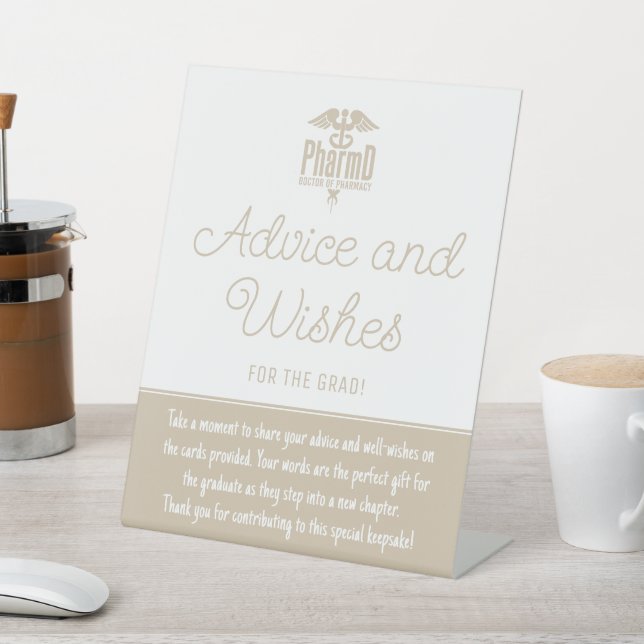 Signe De Table PharmD Docteur en pharmacie Conseils et souhaits (In SItu)