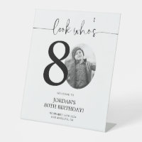 Photo 80th Birthday Affiche de bienvenue | Regarde