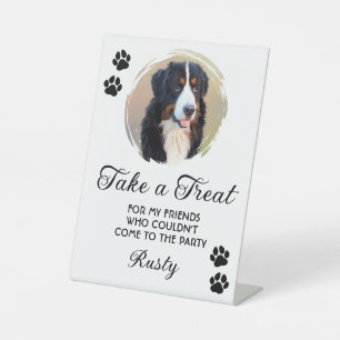Signe De Table Photo de bar à biscuits pour chien de mariage
