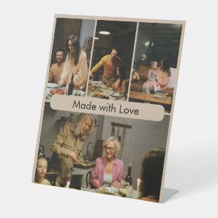 Signe De Table Photo de famille personnalisé fait avec amour
