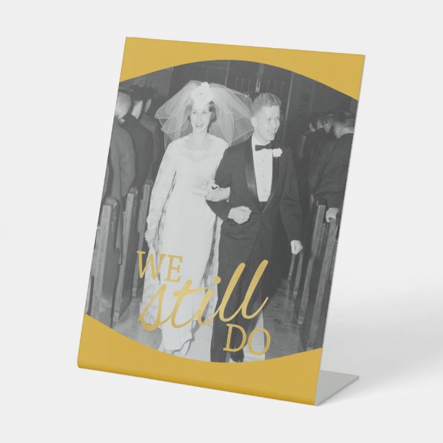 Signe De Table Photo du 50e anniversaire du Mariage - Nous le fai (Recto)