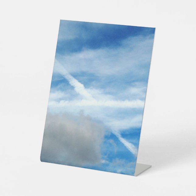 Signe De Table Photo d'une croix parmi les nuages (Recto)