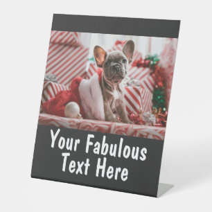 Signe De Table Photo et texte personnalisés