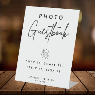 Signe De Table Photo Livre d'or Snap It Shake it Stick It Stick i
