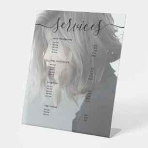 Signe De Table Photo moderne Salon simple Service Menu Prix