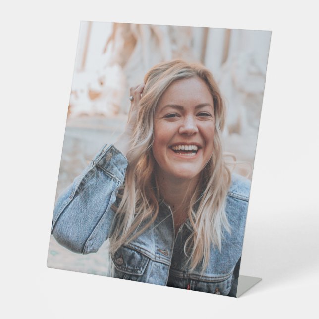 Signe De Table Photo personnalisée (Recto)