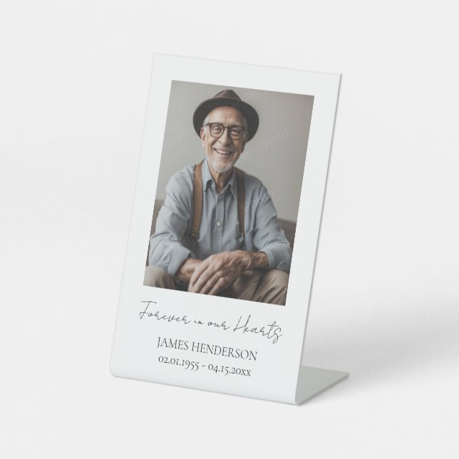 Signe De Table Photo simple en mémoire (Recto)