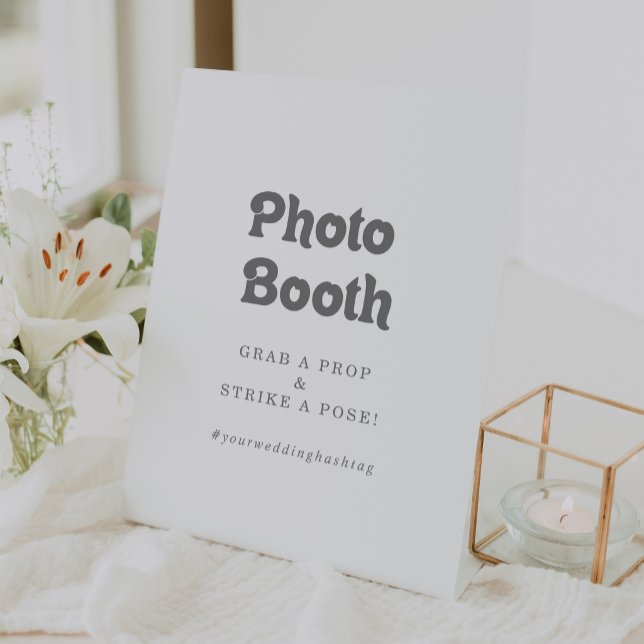 Signe De Table Photomaton de mariage simple et formel (Créateur téléchargé)