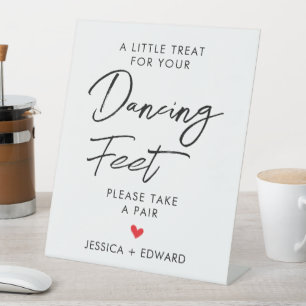 Signe De Table Pieds De Danse Prendre Une Paire Minimaliste Noir