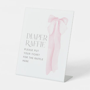 Signe De Table Pince rose minimaliste fille Baby shower couche
