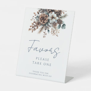 Signe De Table Pinecones Florales Rustiques Modernes Favorisent