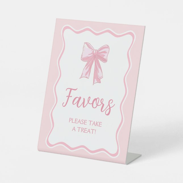 Signe De Table Pink Bow Favoriser (Recto)