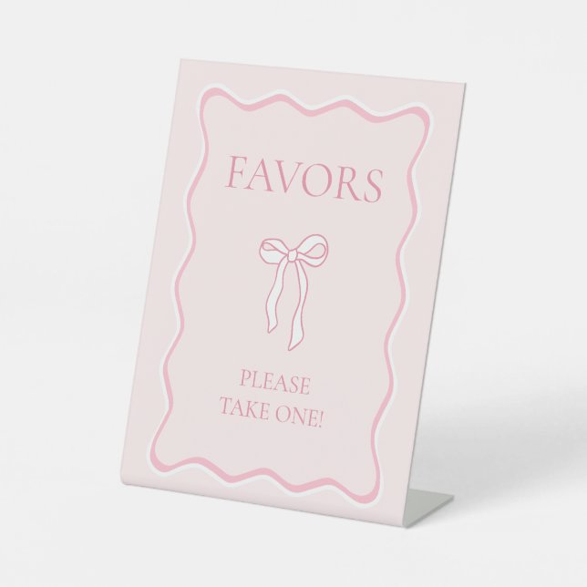 Signe De Table Pink Bow Favoriser (Recto)