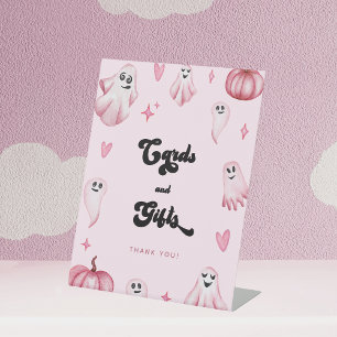 Signe De Table Pink Ghost Little Boo Cartes Baby showers Cadeaux 
